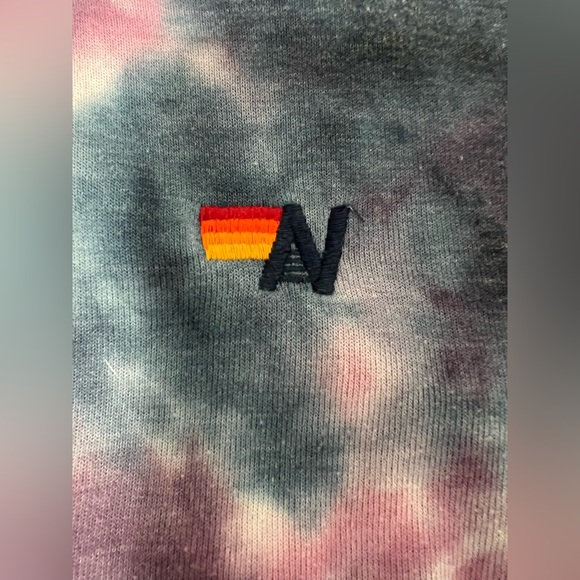 Aviator Nation Tie Dye Cropped Crewneck Sweatshirt XS Made in USA - Picture 6 of 7